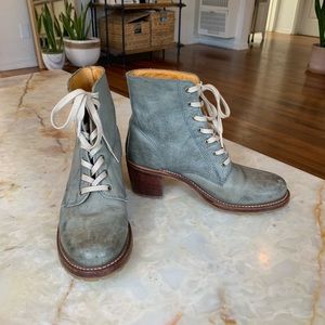 Frye Sabrina 6G Lace Up Boot 8/heather blue
